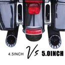 5 inch Black Slip on Mufflers for Harley Touring 1995-2025 Exhaust, Upgrading Style