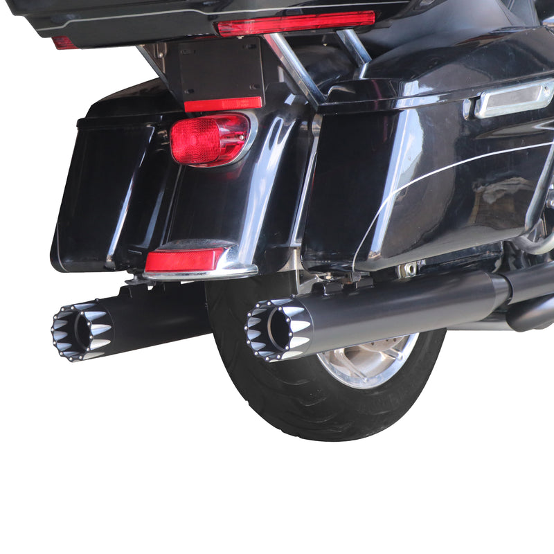 Sharkroad Harley Touring 1995-2016 4.0” Black Slip On Mufflers