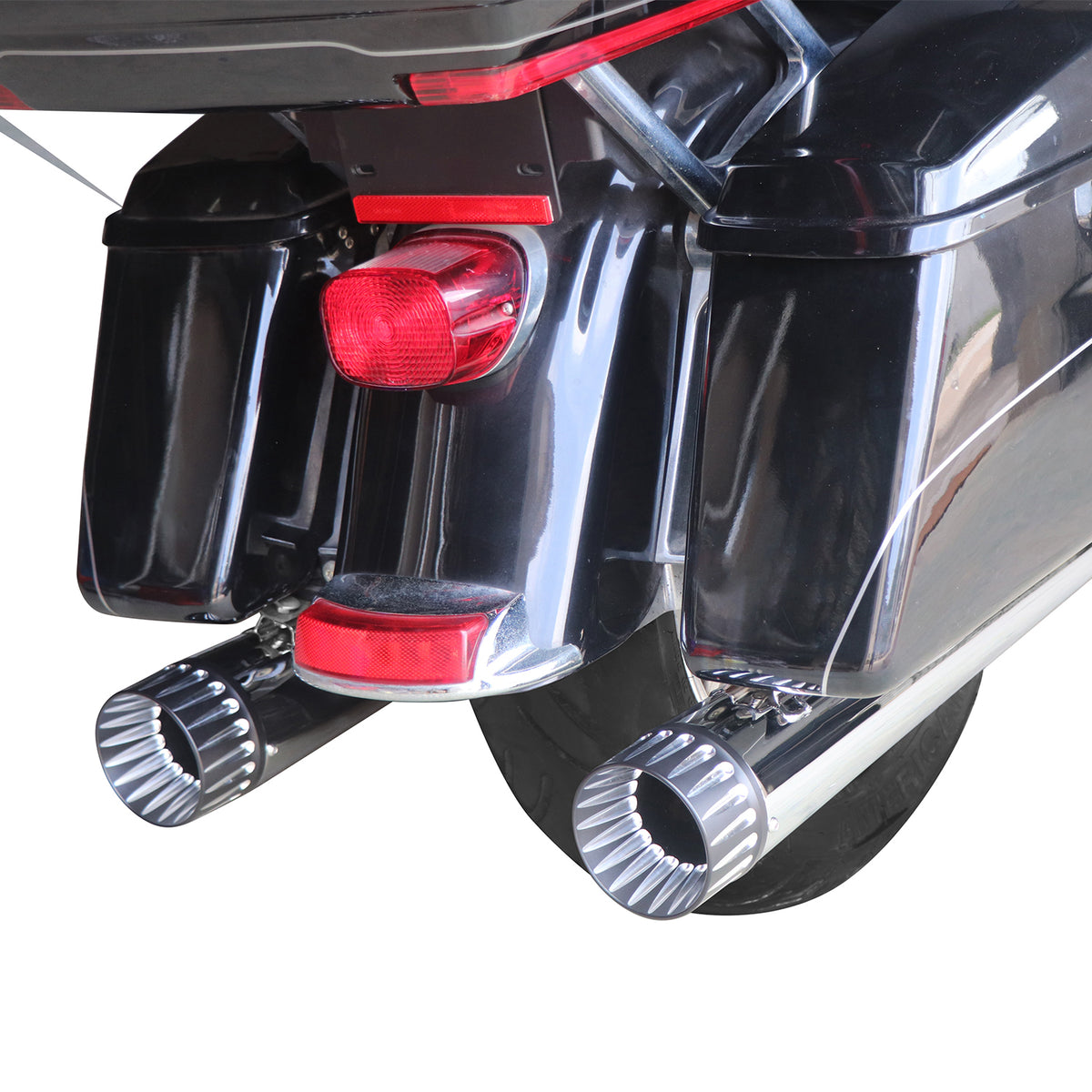 SHARKROAD 4.4インチ スリップオンマフラー ハーレーツーリング 2009