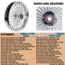 21*3.5''  2008-later Harley Touring Stainless Steel Spokes Front Dual Wheels Bearing