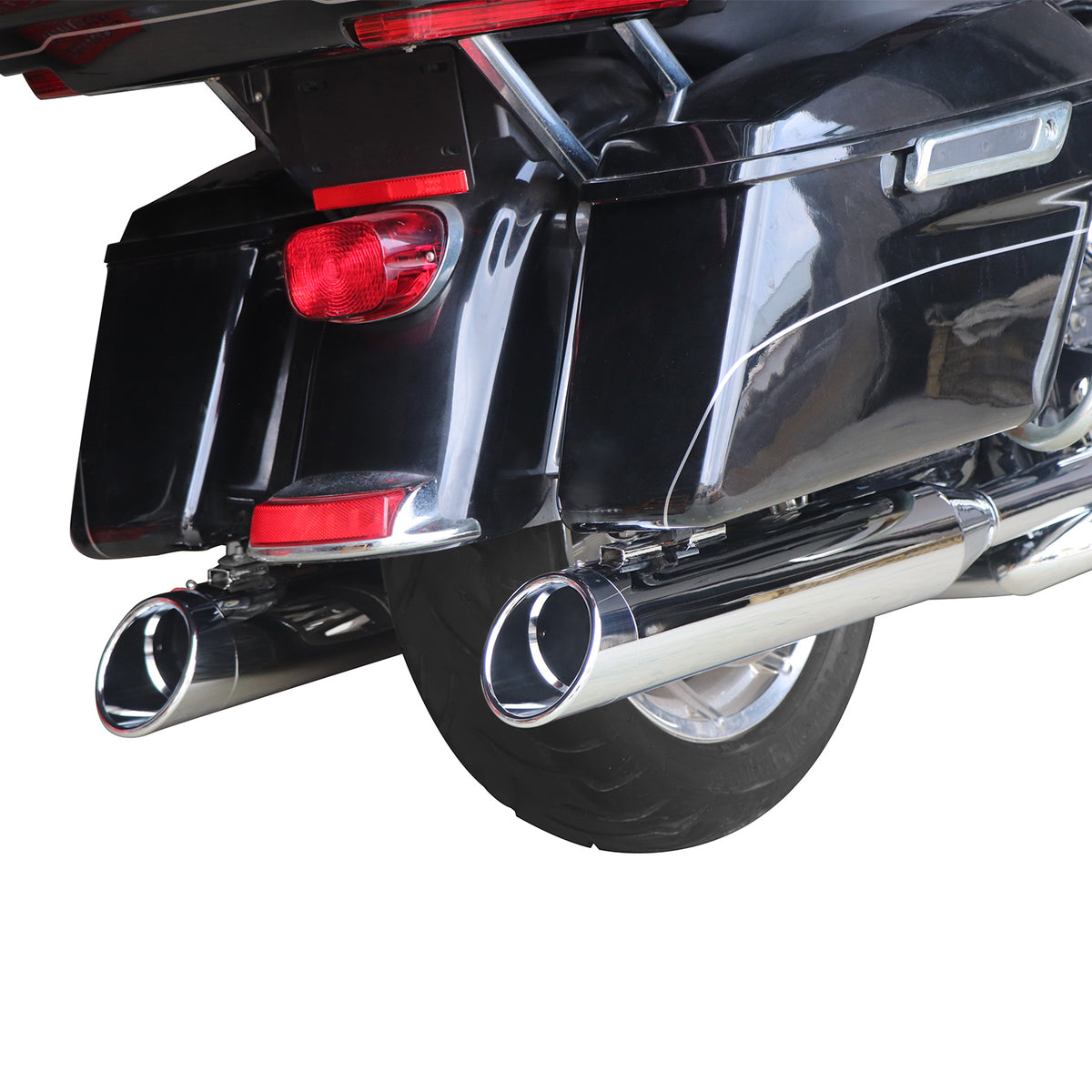 Sharkroad Harley Touring M8 2017-UP 4.5” Chrome Slip On Mufflers PRO B