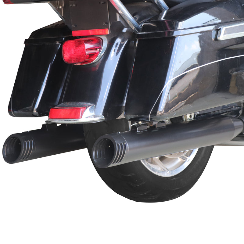 Sharkroad Harley Touring 1995-2016 4.0” Black Slip On Mufflers