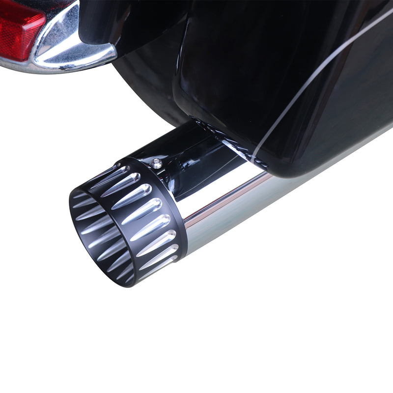 Sharkroad Harley Touring 1995-2016 4.0” Chrome Slip On Mufflers