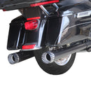 For 2017-UP Harley Davidson touring 4.4 inch Black megaphone slip on mufflers