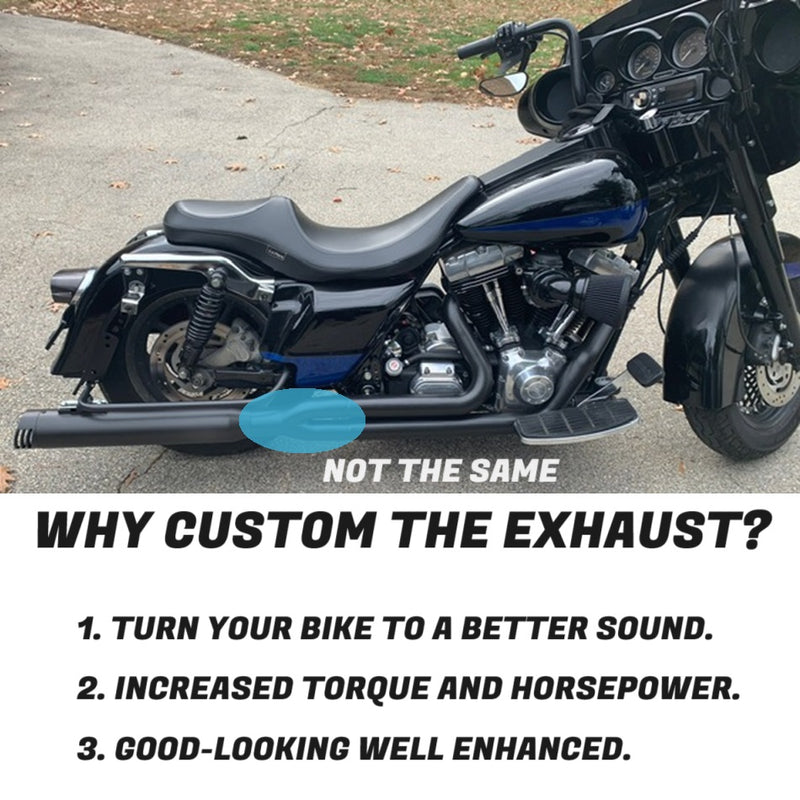 SHARKROAD Rumble Tone 2 Into 1 Exhaust For Harley Touring Exhaust 2017-up Models