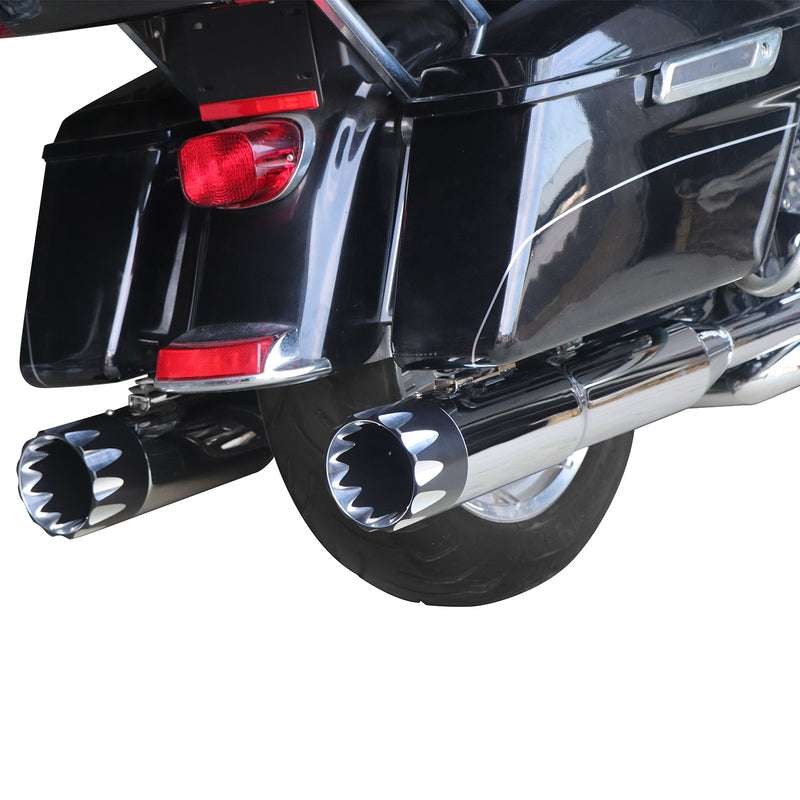 5.0'' Chrome Slip on Mufflers for Harley Touring 1995-2024 Exhaust, Upgrading Style