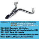 2 into 1 Full System for Harley Sportster Softail Dyna Touring Exhaust Forward Control