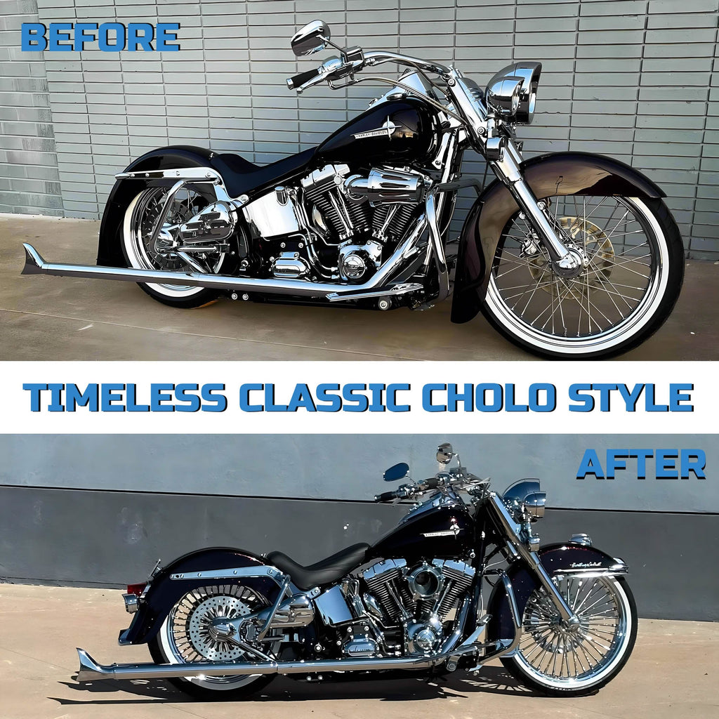 Chrome Front and Rear Wheels Combo for Harley Touring Softail Sportste
