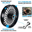 Stainless Steel Fat Spokes 21 Inch Front Black Wheel Dual Disc for 00-upTouring Harley Davidson Wheels Rims