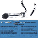 2 Into 1 Exhaust For Harley Touring 2017-up Models, Amazing Deep Rumble Tone