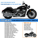 Sharkroad 4.0" Slip-on Chrome Exhaust for Indian Scout 2015-2025 – Deep V-Twin Sound