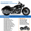 4.0" Slip-On Exhaust Muffler for Indian Scout (2015-2025) – Deep V-Twin Sound | Matte Black | Easy Bolt-On Installation