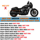 Sharkroad Chrome 4" Slip On Mufflers Exhaust for Indian Touring 2014-2026 Chieftain