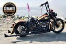 36 INCH Fishtail True Dual Black Ceramic Softail Exhaust for Heritage and Deluxe 2018-up