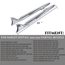 True Duals With Fishtail Mufflers for Harley Softail 2000-2017 with 39" fishtail