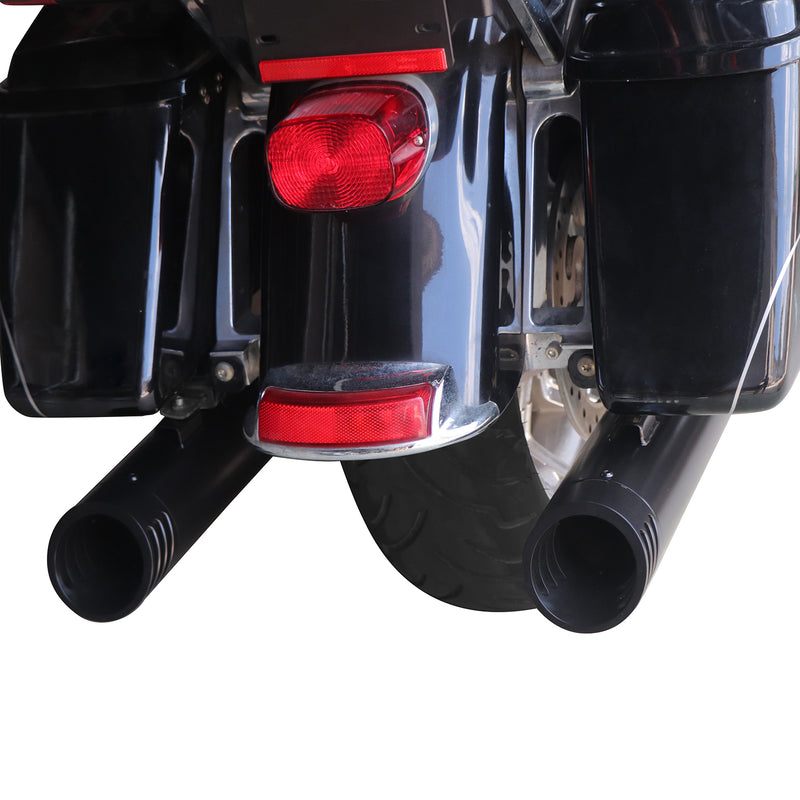 Sharkroad Harley Touring 1995-2016 4.0” Black Slip On Mufflers