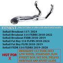 SHARKROAD 2-into-1 Exhaust for Harley Softail Exhaust Pipes, Enhance 2018-up Softail Models