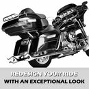 Classic Flame Fishtail Mufflers for Harley Davidson Touring Exhaust 95-16 Models