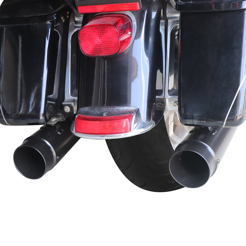 For 2017-UP Harley Davidson touring 4.4 inch Black megaphone slip on mufflers