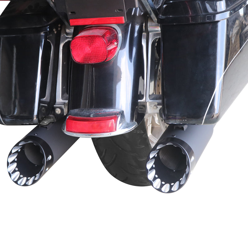 5 inch Black Slip on Mufflers for Harley Touring 1995-2024 Exhaust, Upgrading Style