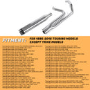 SHARKROAD Performance 2-1 Full System for Harley Exhaust Pipes 95-16 Touring