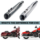 Sharkroad 4.5 inch Slip-On Mufflers for 1995-UP Harley Touring - Torched Chrome
