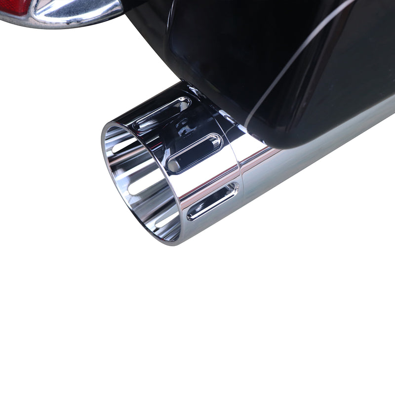 Sharkroad 4.5” Chrome Slip On Mufflers Exhaust for Harley Touring 1995-2016 Pro-Baffle