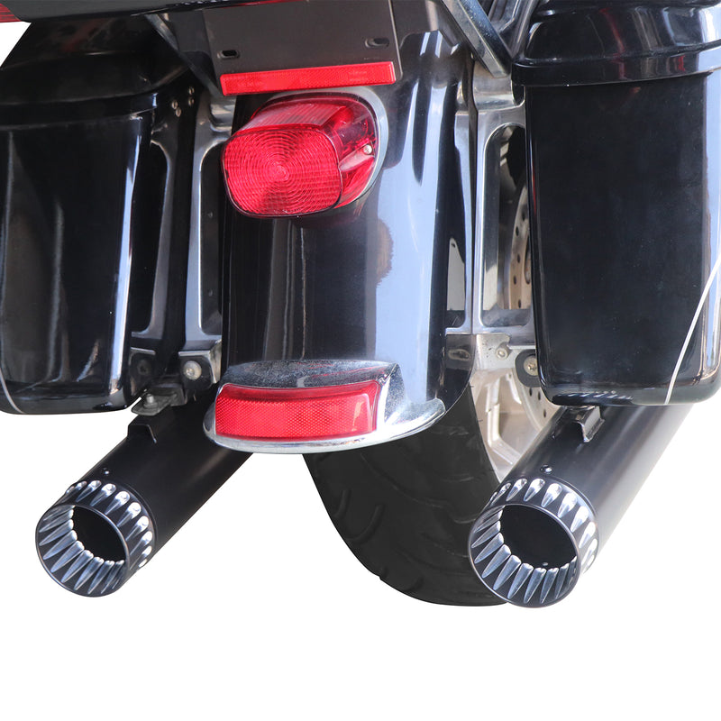 5 inch Black Slip on Mufflers for Harley Touring 1995-2025 Exhaust, Up 5 inch Black Slip on Mufflers for Harley Touring 1995-2025 Exhaust, Up