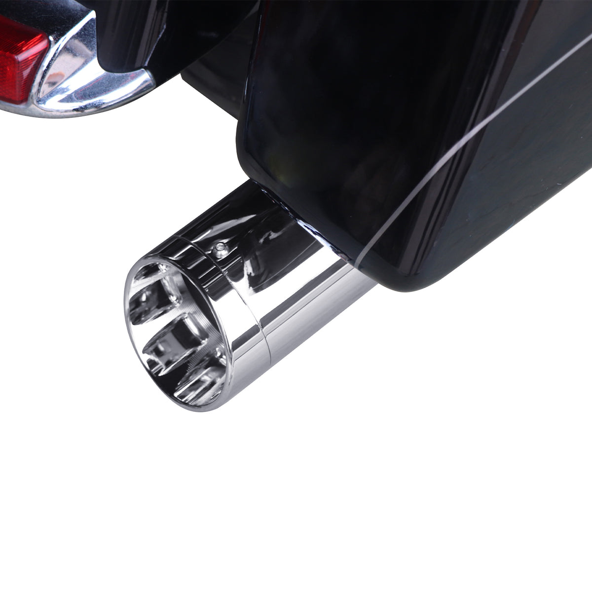 Sharkroad 4.0” Chrome Slip On Mufflers Exhaust for Harley Touring 1995