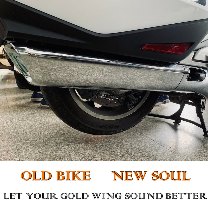 4.0'' Slip-on Mufflers for Honda Goldwing 2018-later, Make Your Honda F6B 1800 Goldwing Sounds Rumble, Performance and Torque Increase