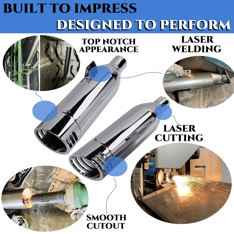 4.0" Slip-On Exhaust Muffler for Indian Scout (2015-2025) – Deep V-Twin Sound | Matte Black | Easy Bolt-On Installation