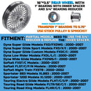 Front and Rear Wheels Combo for 2000-2007 Harley Touring Fat Spoke Wheel Chrome W/Rotors