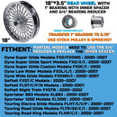 Front and Rear Wheels Combo for 2000-2007 Harley Touring Fat Spoke Wheel Chrome W/Rotors