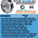 Front and Rear Wheels Combo for 2000-2007 Harley Touring Fat Spoke Wheel Chrome W/Rotors