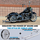 18"x3.5" Chrome Fat Spoke Rear Wheel for Harley 2000-2007 Touring/Dyna/Softail/Sportster (3.5" Rim), Stainless Steel 3/8'' Solid Spokes for Durable Lasting BACK ORDER