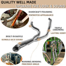 SHARKROAD Deep Rumble 2-1 Exhaust for 2006-2017 Harley Dyna Exhaust Upgrade