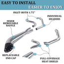 SHARKROAD 2-into-1 Exhaust for Harley Softail Exhaust Pipes, Enhance 2018-up Softail Models