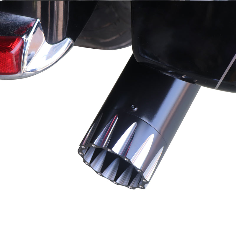 Sharkroad Harley Touring 1995-2016 4.0” Black Slip On Mufflers