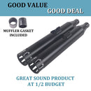 SHARKROAD 3.5" Slip On Mufflers for Harley Softail 2018-Up Sound Performance