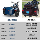 Sharkroad 4.5'' Slip On Mufflers for Harley Triglide 09-25, for Bold Character & Feel