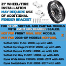 21X3.5" for 2008-UP Harley Softail Front Fat Spoke Wheel SD Black