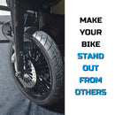 Stainless Steel Fat Spokes 21 Inch Front Black Wheel Dual Disc for 00-upTouring Harley Davidson Wheels Rims