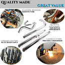 SHARKROAD 2.5" Classic TRUE-DUALS Full Exhaust System For Harley Softail 2000-2017 Models