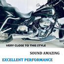 Sharkroad Cerakote Ceramic Coating 2-Into-1 Exhaust for 1995-2016 Harley Touring-Sound Great