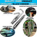 SHARKROAD Torched Chrome 2 Into 1 Exhaust for Harley Touring 95-16 Deep Rumble