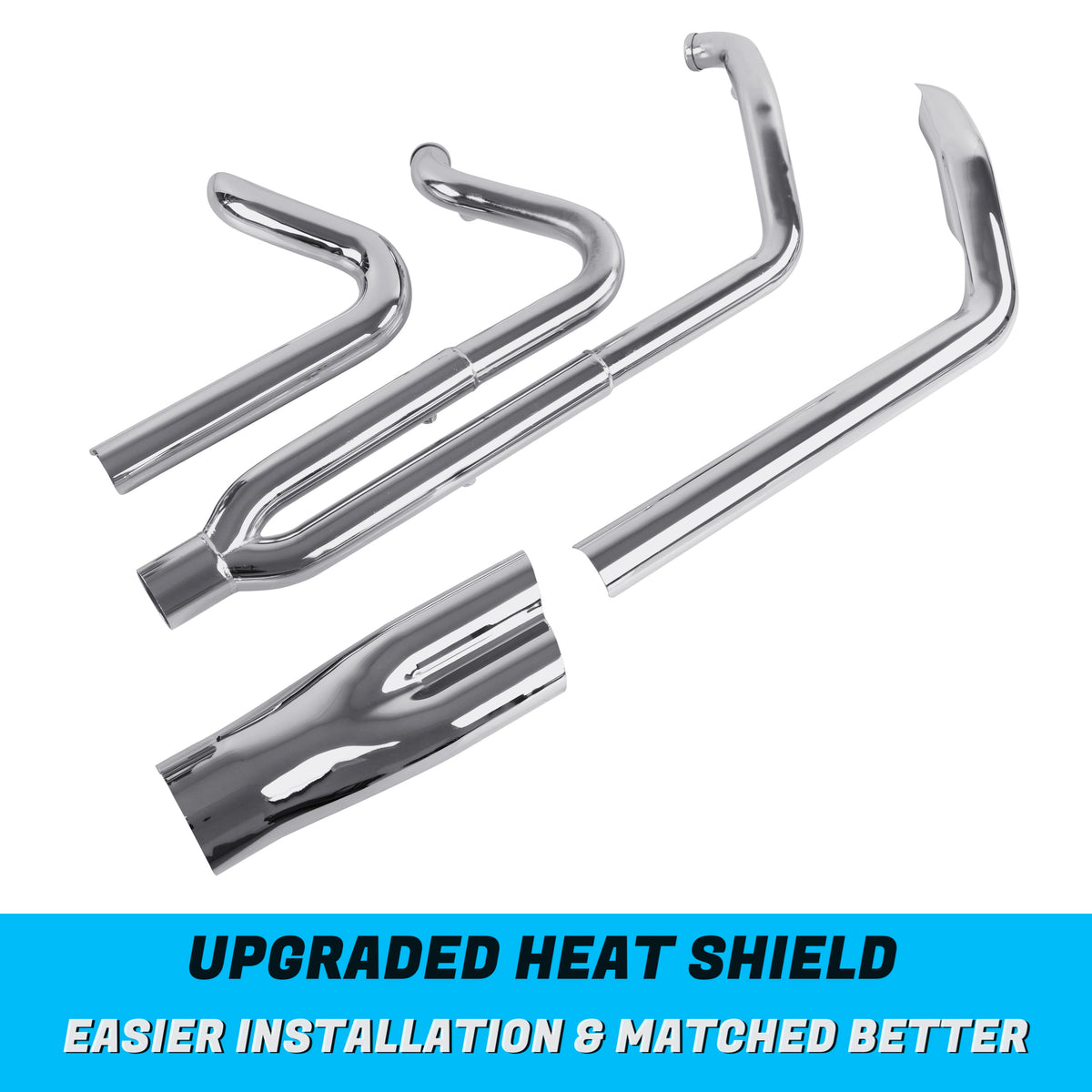 【2plan】Hailey Gradient ST Muffler Sharkroad Chrome 2 into 1 Exhaust System 4
