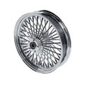 16*3.5" Rear Wheel Chrome Fat Spokes Rim for 00-07 Harley Dyna/Softail/Touring – Dual Bearing (1" & 3/4") w/ Reducer