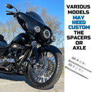 21*3.5'' Stainless Steel Fat Spokes 21 Inch Front Wheel Dual Disc for 00-07 Touring Harley Davidson Wheels Rims Updating