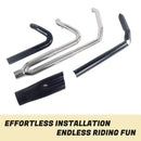 Sharkroad 2 into 1 Exhaust System 4" Muffler for 2017-2025 Harley Touring