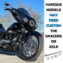 21*3.5''  2008-later Harley Touring Stainless Steel Spokes Front Dual Wheels Bearing